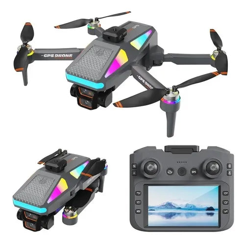 Drone S5hp Camara Dual Control Remoto Con Pantalla 2,4ghz